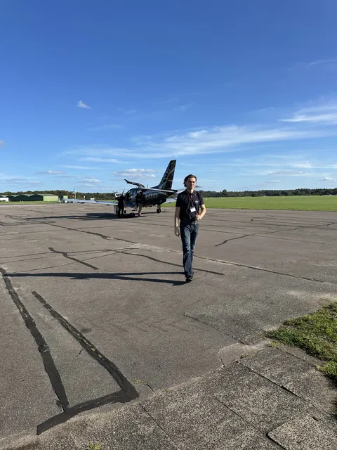 An aircraft on the apron at EDLN