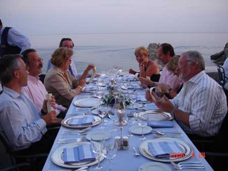 Festive dinner in the Atlas Club Nautica restaurant.